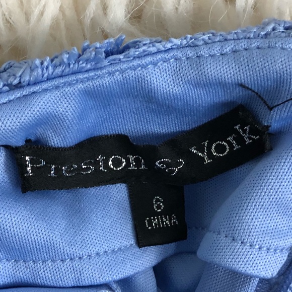 💥clearances💥Preston and York Blue LaceSkirt Sz 6 - Picture 2 of 4